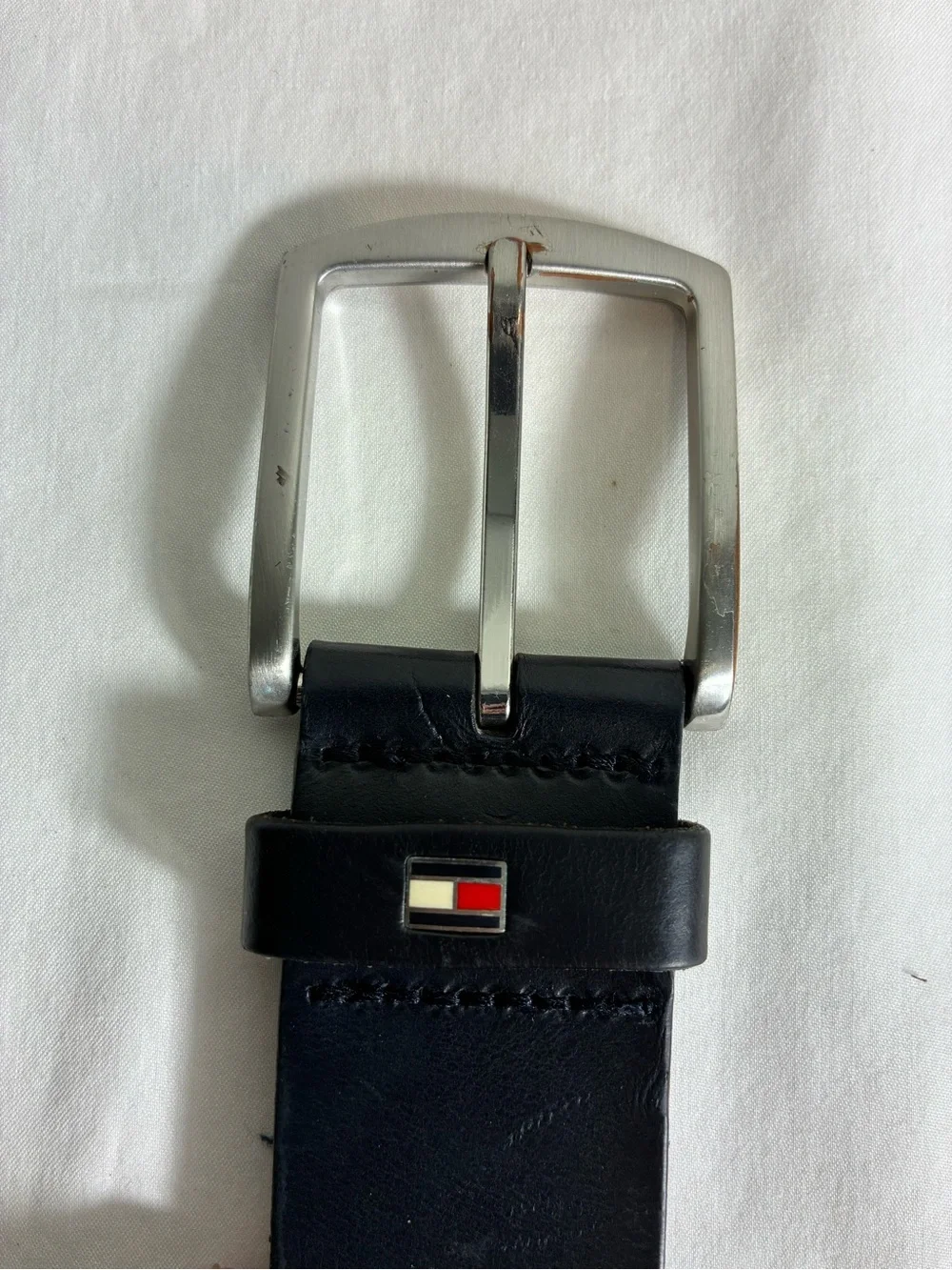 Tommy Hilfiger Men’s Belt Sz 34 Blue Genuine Leather Belt Logo